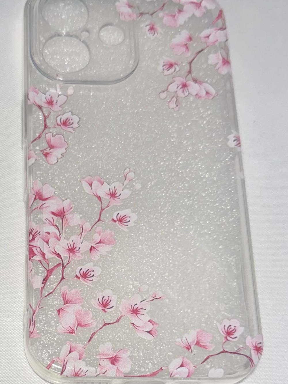 Clear Pink Floral Japanese Cherry Blossom iPhone 16 Phone Case
